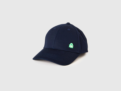Benetton Dark Blue Men Baseball Cap with Logo SKU: 6WEPVA001_016 Image 01