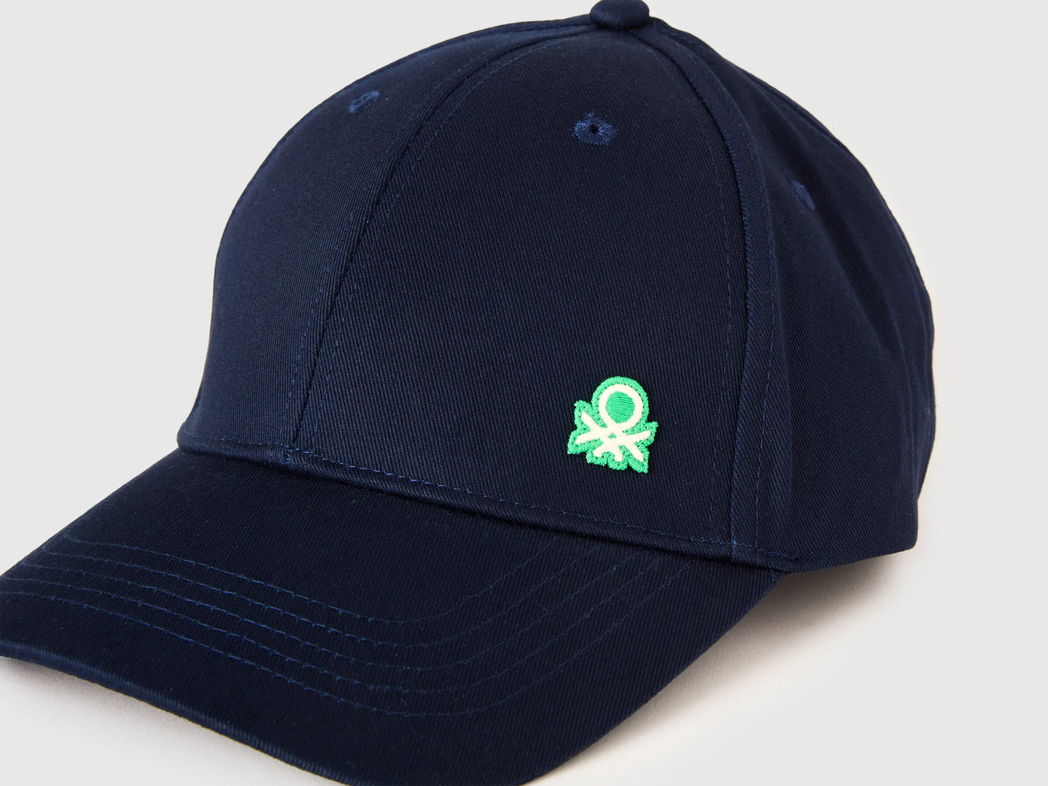 Benetton Dark Blue Men Baseball Cap with Logo SKU: 6WEPVA001_016 Image 03