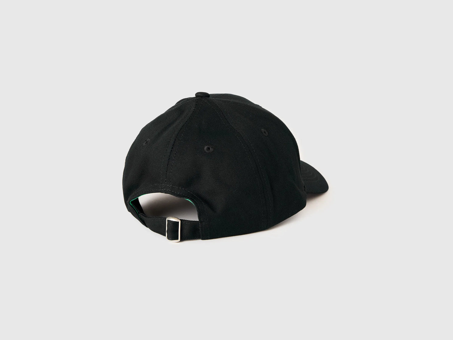 Benetton Black Men Baseball Cap with Logo SKU: 6WEPVA001_100 Image 02