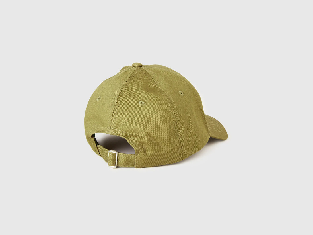Benetton Olive Green Men Baseball Cap with Logo SKU: 6WEPVA001_2H2 Image 02