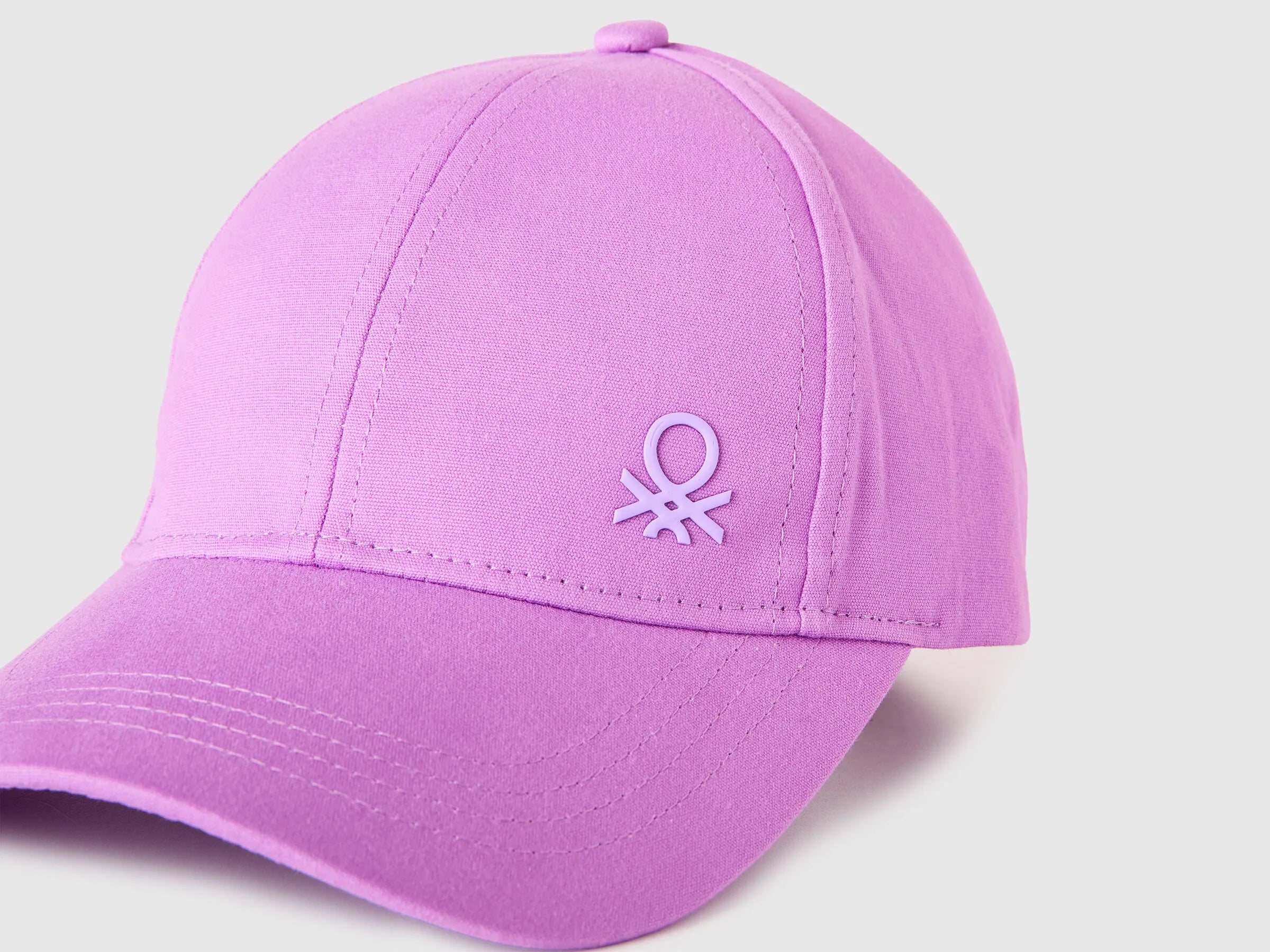 Benetton Purple Boys Canvas Baseball Hat SKU: 6WJSRA00D_03L Image 03