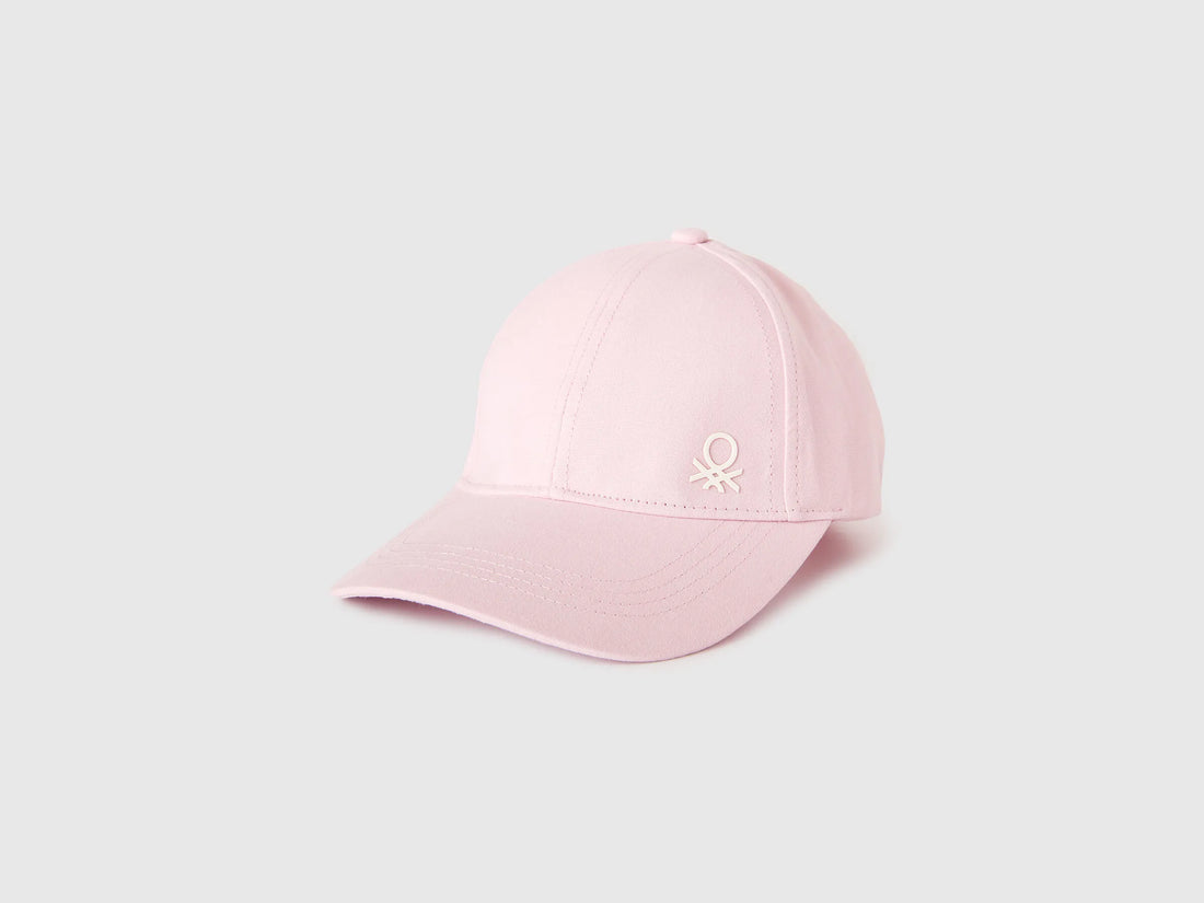 Benetton Pink Boys Canvas Baseball Hat SKU: 6WJSRA00D_0C3 Image 01