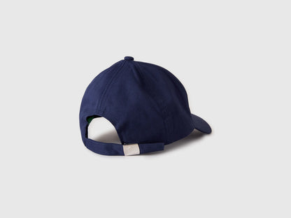 Benetton Dark Blue Boys Canvas Baseball Hat SKU: 6WJSRA00D_252 Image 02