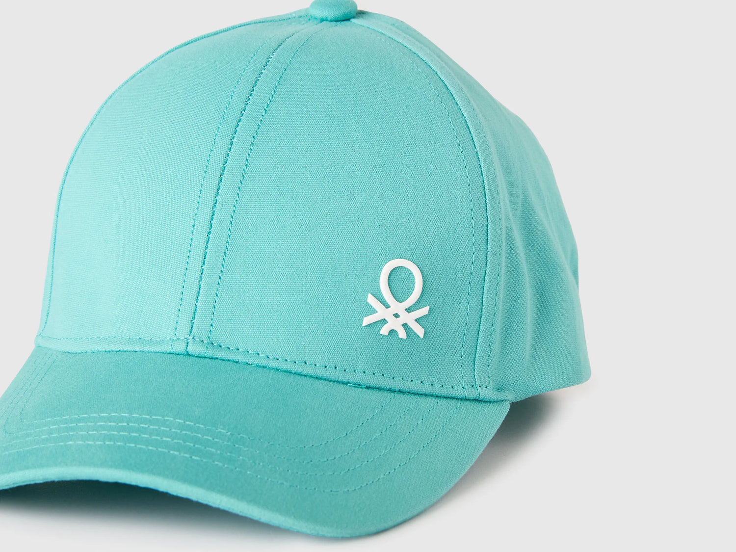 Benetton Aqua Boys Canvas Baseball Cap SKU: 6WJSRA00E_08N Image 03