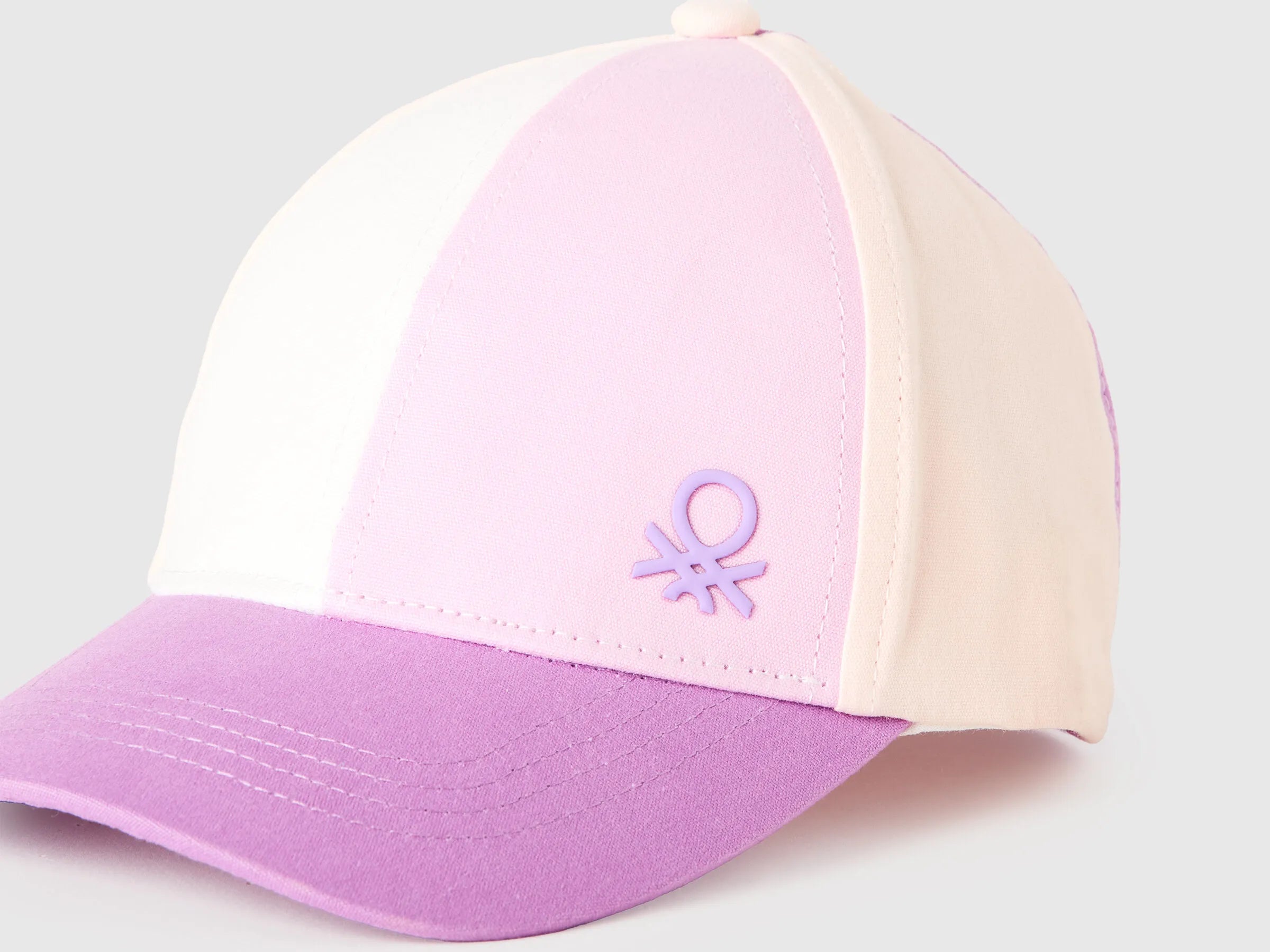 Benetton Purple Boys Color Block Baseball Cap SKU: 6YE1RA00B_912 Image 03