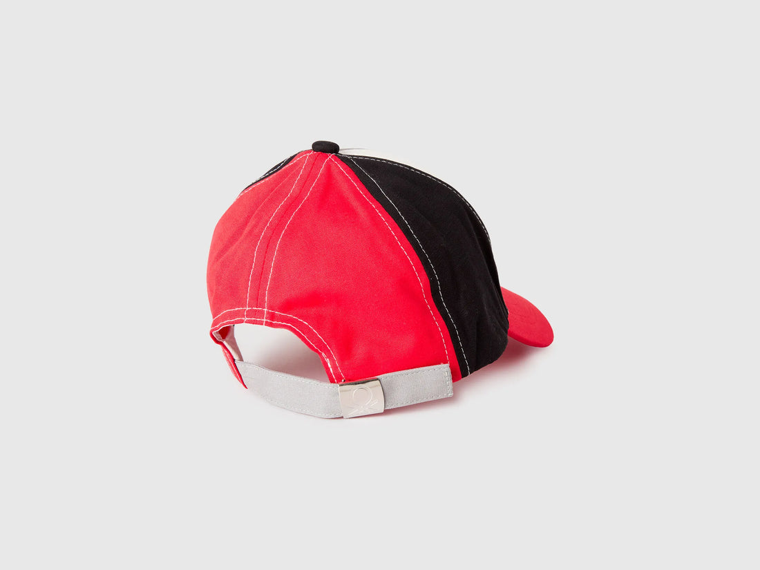 Benetton Red Boys Color Block Baseball Hat SKU: 6YE1RA00C_910 Image 02