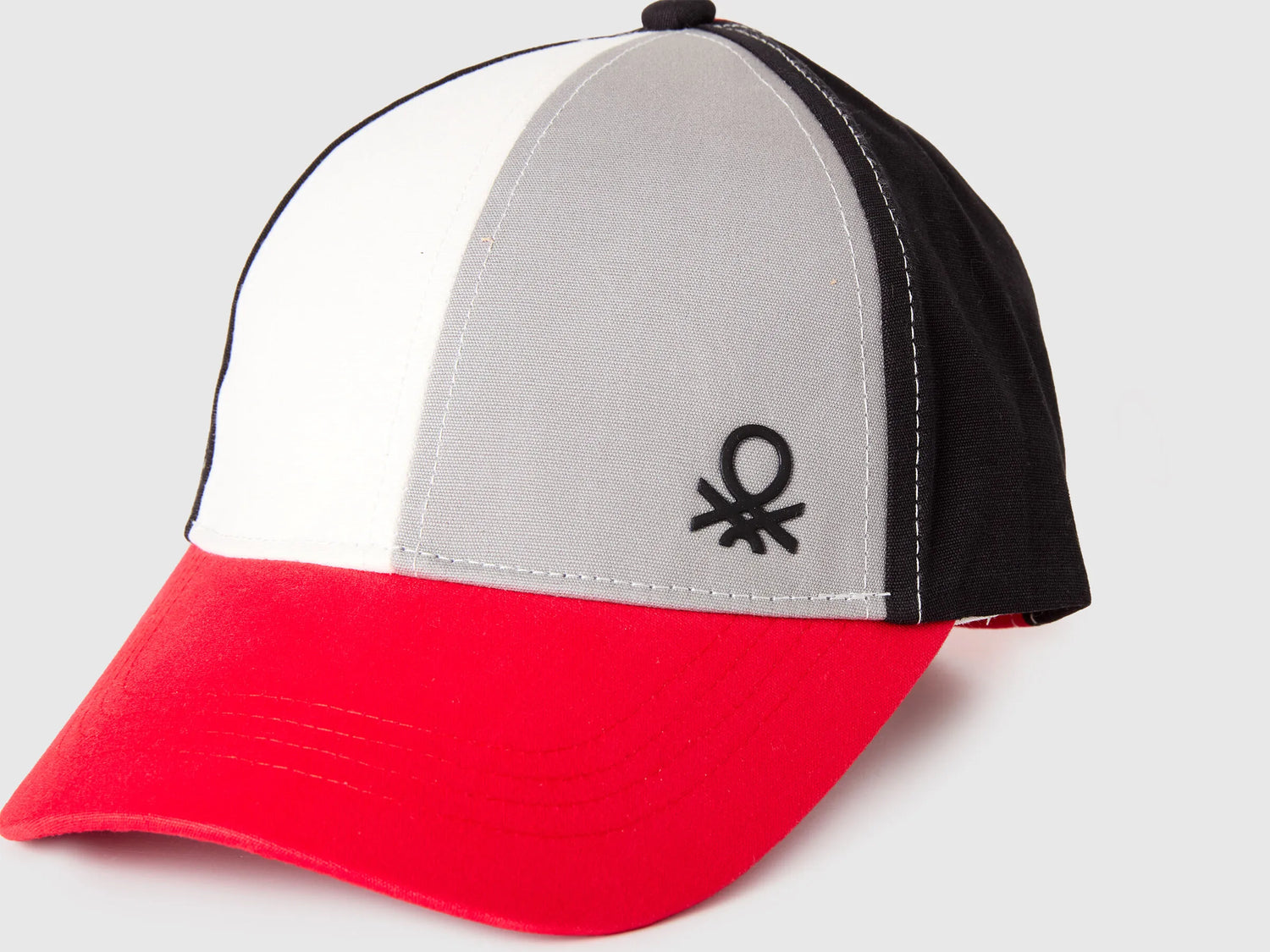 Benetton Red Boys Color Block Baseball Hat SKU: 6YE1RA00C_910 Image 03
