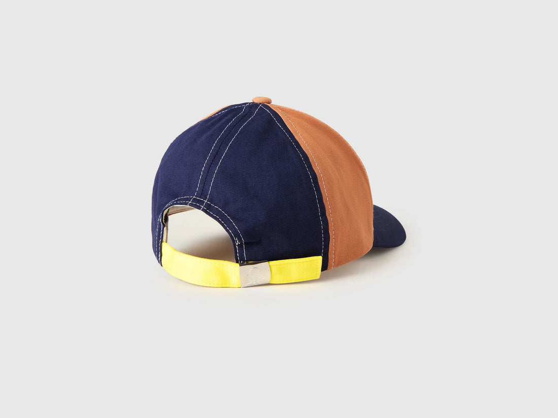 Benetton Dark Blue Boys Color Block Baseball Hat SKU: 6YE1RA00C_911 Image 02