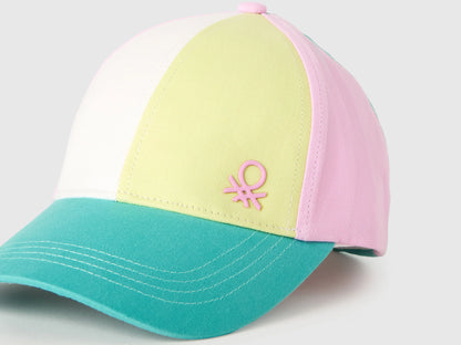 Benetton Green Boys Color Block Baseball Hat SKU: 6YE1RA00C_914 Image 03