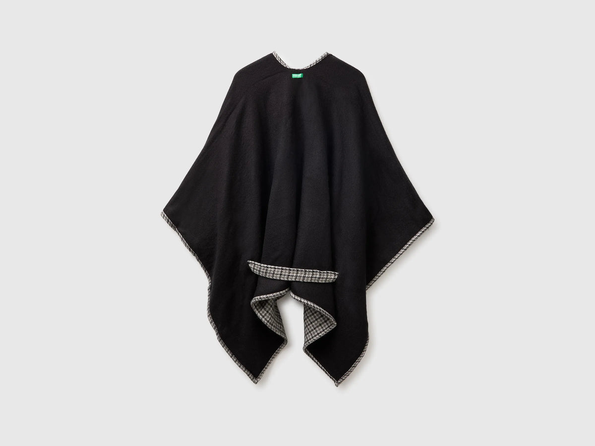 Benetton Black Women Reversible Belted Cape SKU: 6ZYLVU00N_901 Image 04