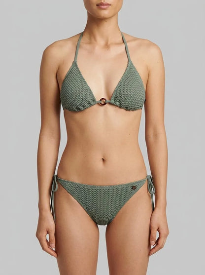 La Vie en Rose Laurel Wreath Women EARTHY GREEN Crochet Triangle Bikini Top SKU: 70100933_30155 Image 00