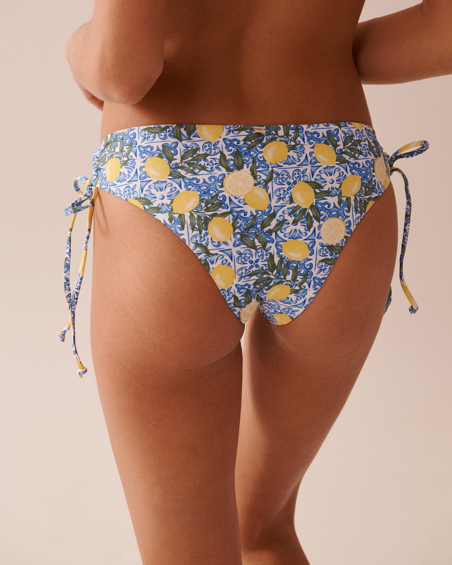 La Vie en Rose_Lemon Tile Side Tie Cheeky Bikini Bottom_70300705_P10494_02
