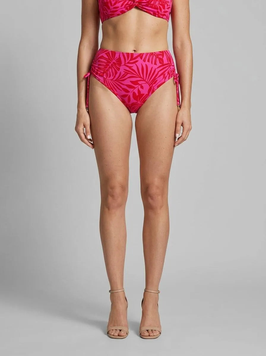 La Vie en Rose Grace Bay Women TROPICAL FUCHSIA Side Tie High Waist Bikini Bottom SKU: 70300860_P60465 Image 00