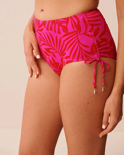 La Vie en Rose Grace Bay Women TROPICAL FUCHSIA Side Tie High Waist Bikini Bottom SKU: 70300860_P60465 Image 03