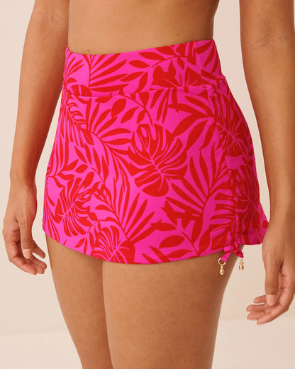 La Vie en Rose Grace Bay Women TROPICAL FUCHSIA High Waist Skirt Bikini Bottom SKU: 70300861_P60465 Image 04