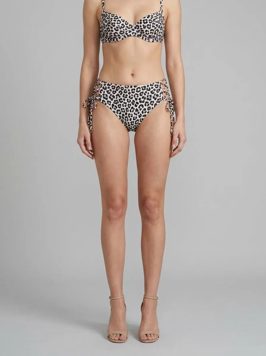 La Vie en Rose Guana Women LEOPARD Cross-Tie Bikini Bottom SKU: 70300866_P20083 Image 00