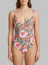La Vie en Rose Capri Women FLORAL LEOPARD Plunge One-piece Swimsuit SKU: 70400208_P20084 Image 00