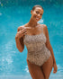 La Vie en Rose Guana Women LEOPARD Built-in Control Square Neck One-piece Swimsuit SKU: 70400211_P20083 Image 01
