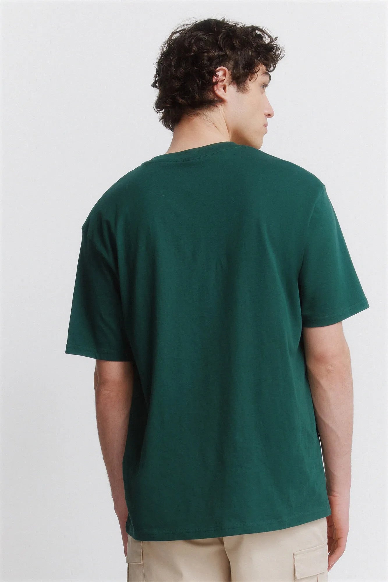Springfield Green Men Springfield Logo Basic T-Shirt SKU: 7122309_21 Image 04