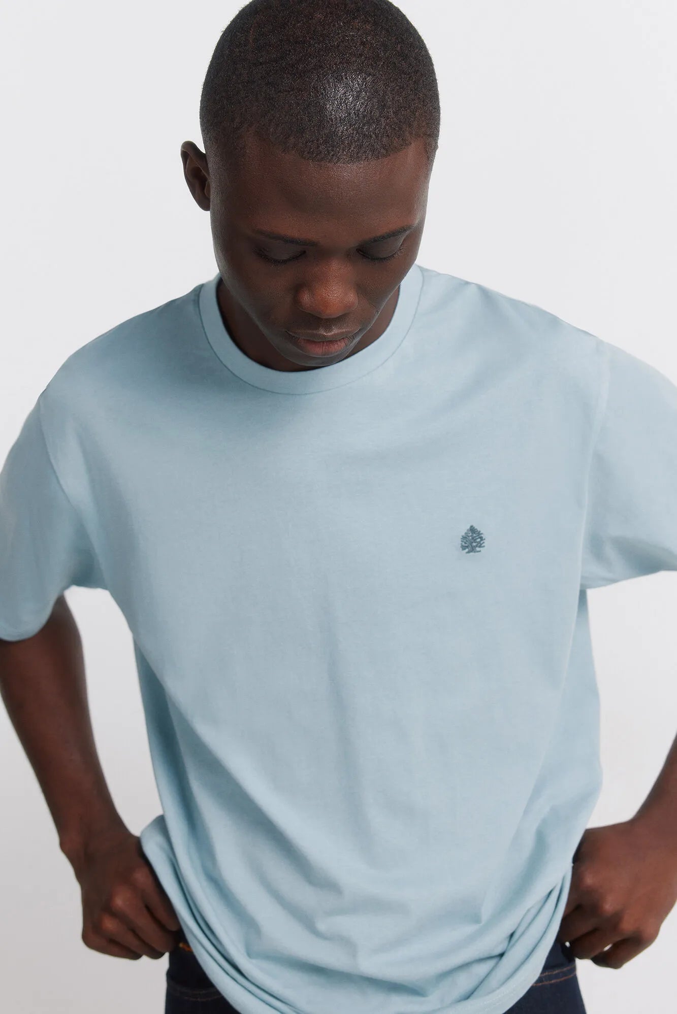 Springfield Blue Men Springfield Logo Basic T-Shirt SKU: 7122309_81 Image 02