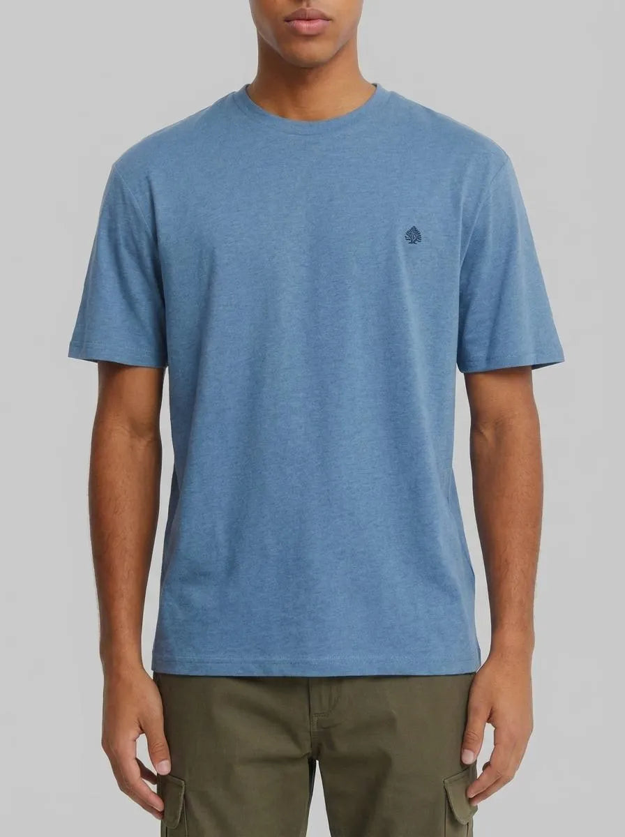 Springfield Blue Men Viscose Basic T-Shirt SKU: 7122310_14 Image 00