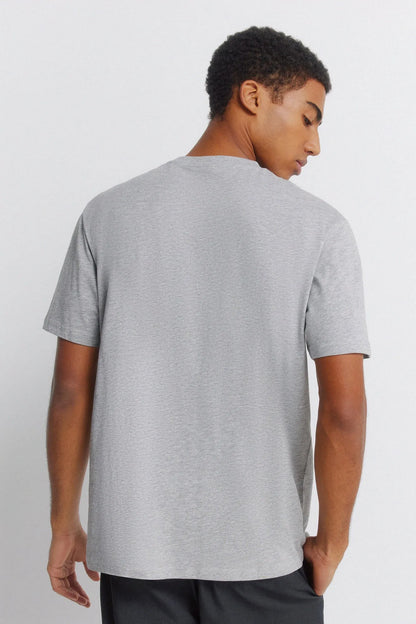 Springfield Gray Men Viscose Basic T-Shirt SKU: 7122310_46 Image 03