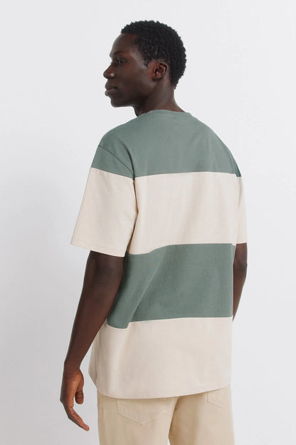 Springfield Green Men Colour Block T-Shirt SKU: 7122312_27 Image 02