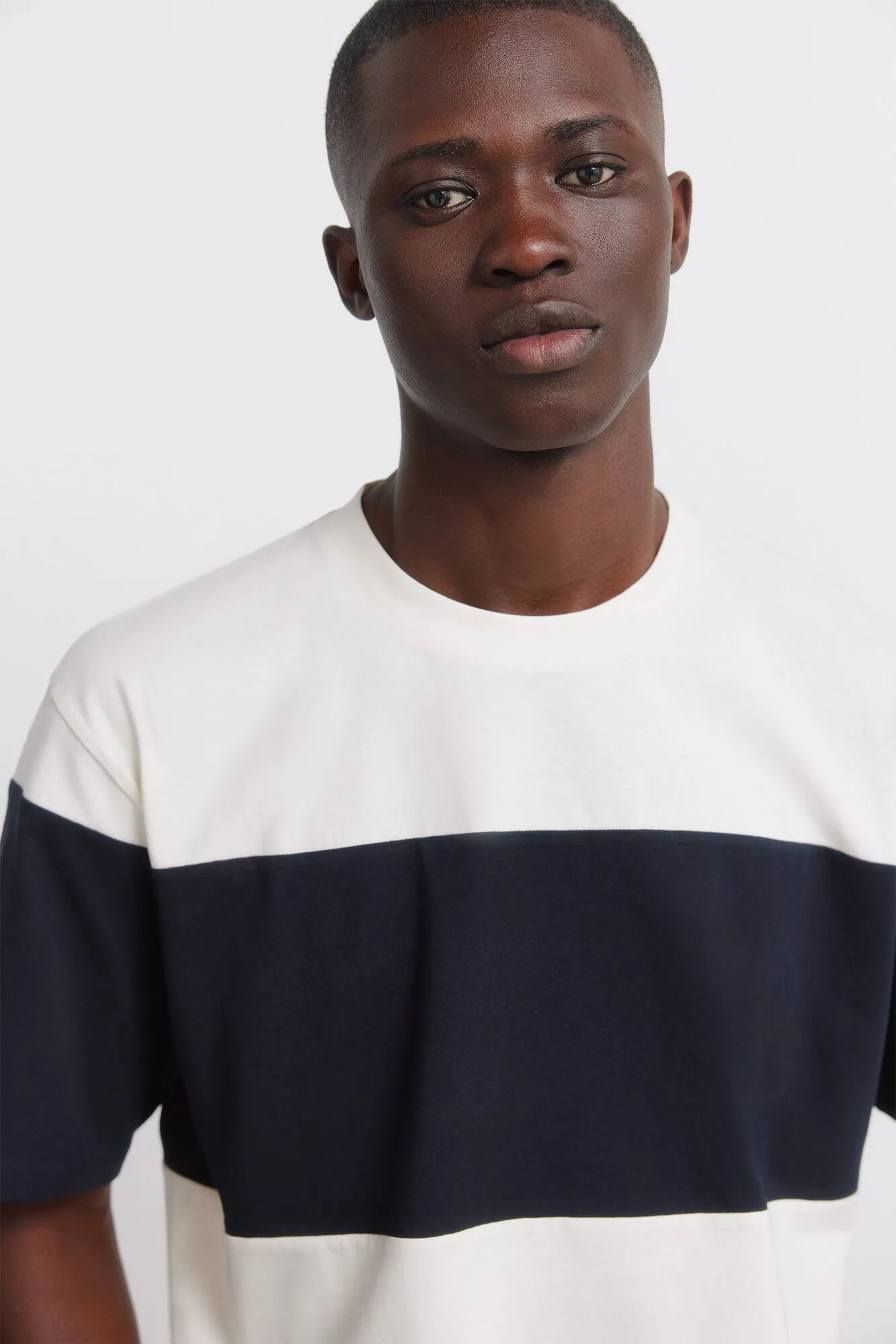 Springfield White Men Colour Block T-Shirt SKU: 7122312_97 Image 02