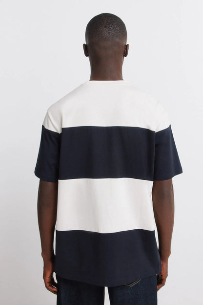 Springfield White Men Colour Block T-Shirt SKU: 7122312_97 Image 03