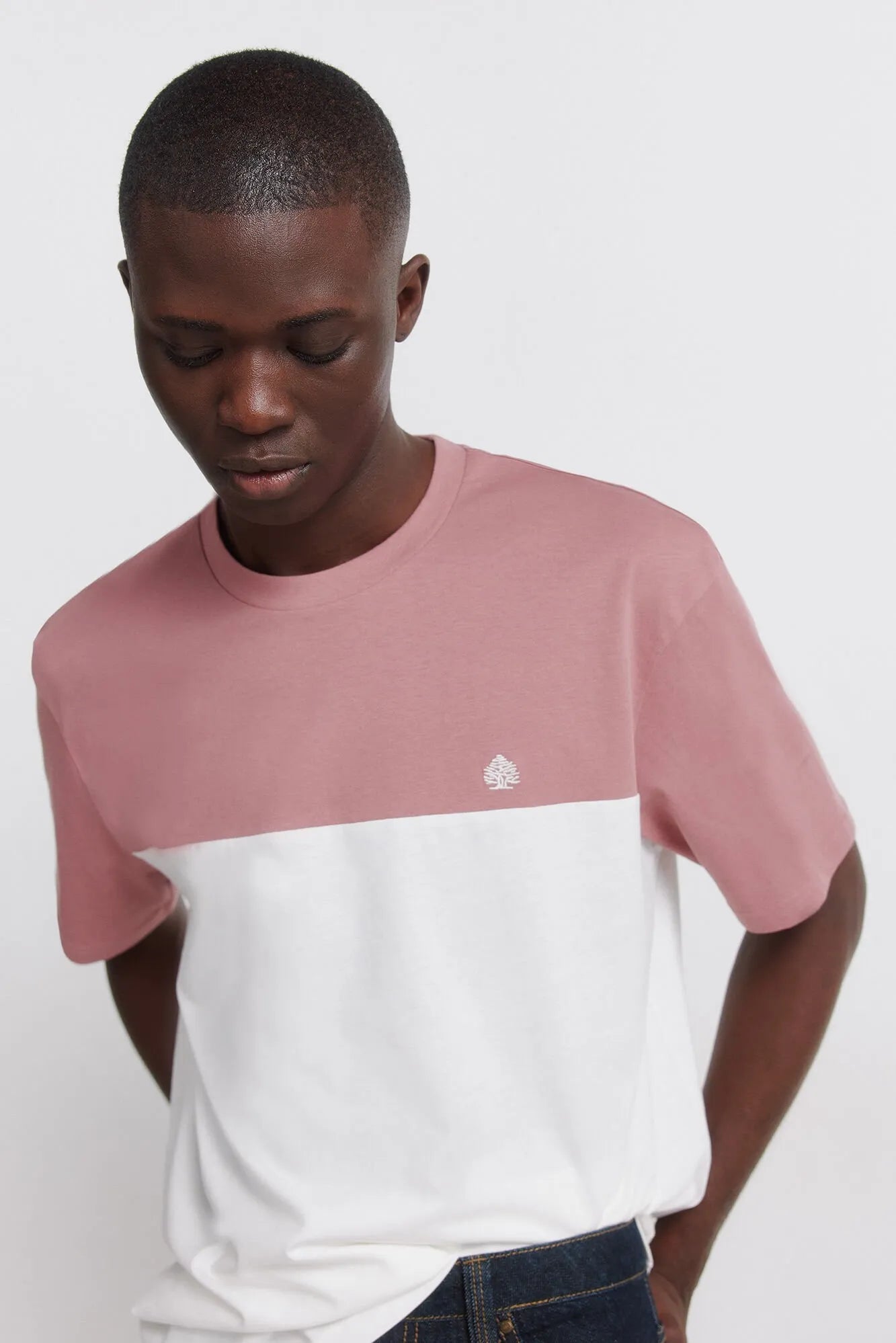 Springfield Green Men Color Block T-Shirt SKU: 7122317_25 Image 02