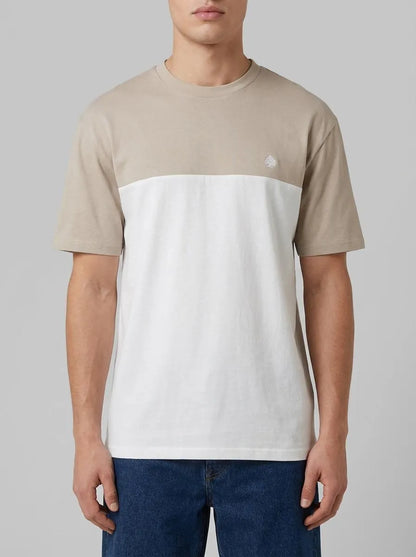 Springfield Beige Men Color Block T-Shirt SKU: 7122317_36 Image 00