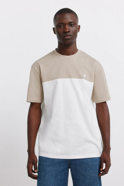Springfield Beige Men Color Block T-Shirt SKU: 7122317_36 Image 01