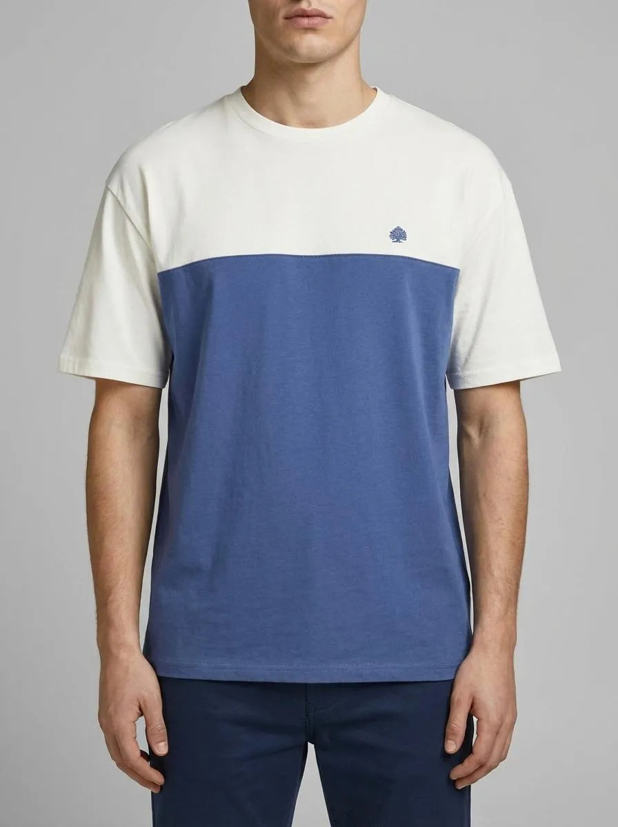 Springfield White Men Color Block T-Shirt SKU: 7122317_96 Image 00