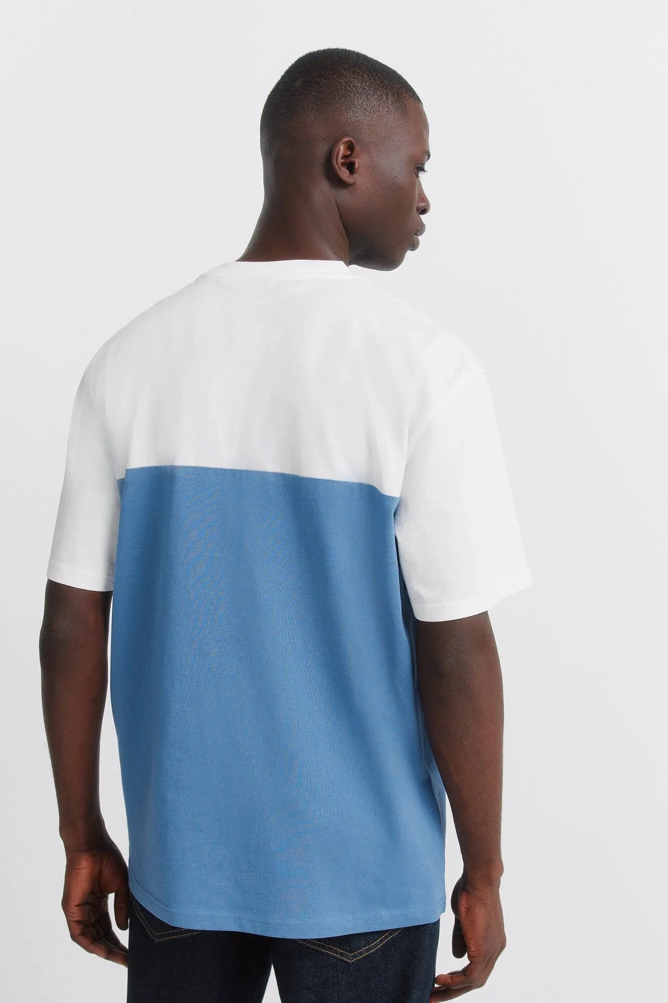 Springfield White Men Color Block T-Shirt SKU: 7122317_96 Image 04