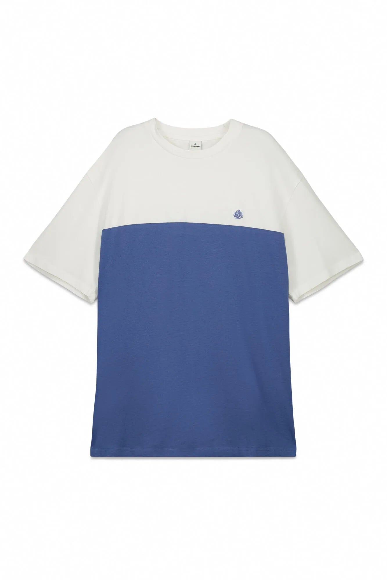 Springfield White Men Color Block T-Shirt SKU: 7122317_96 Image 05