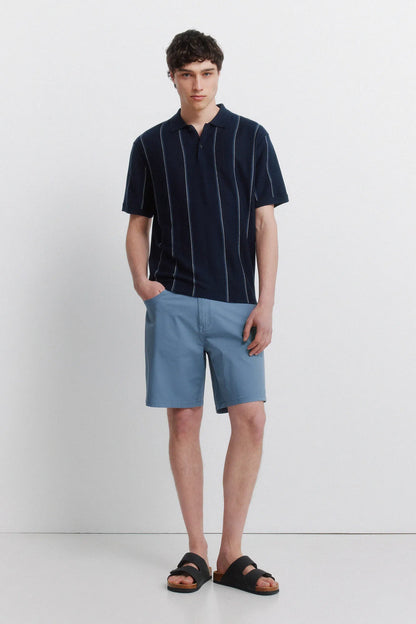 Springfield 0 Men Lightweight 5-Pocket Washed Regular Fit Bermuda Shorts SKU: 7133005_18 Image 01