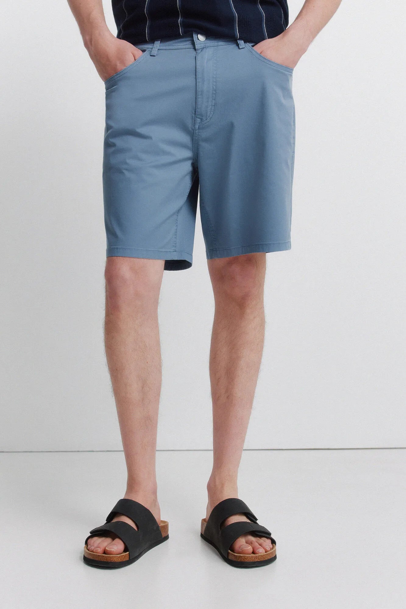 Springfield 0 Men Lightweight 5-Pocket Washed Regular Fit Bermuda Shorts SKU: 7133005_18 Image 02