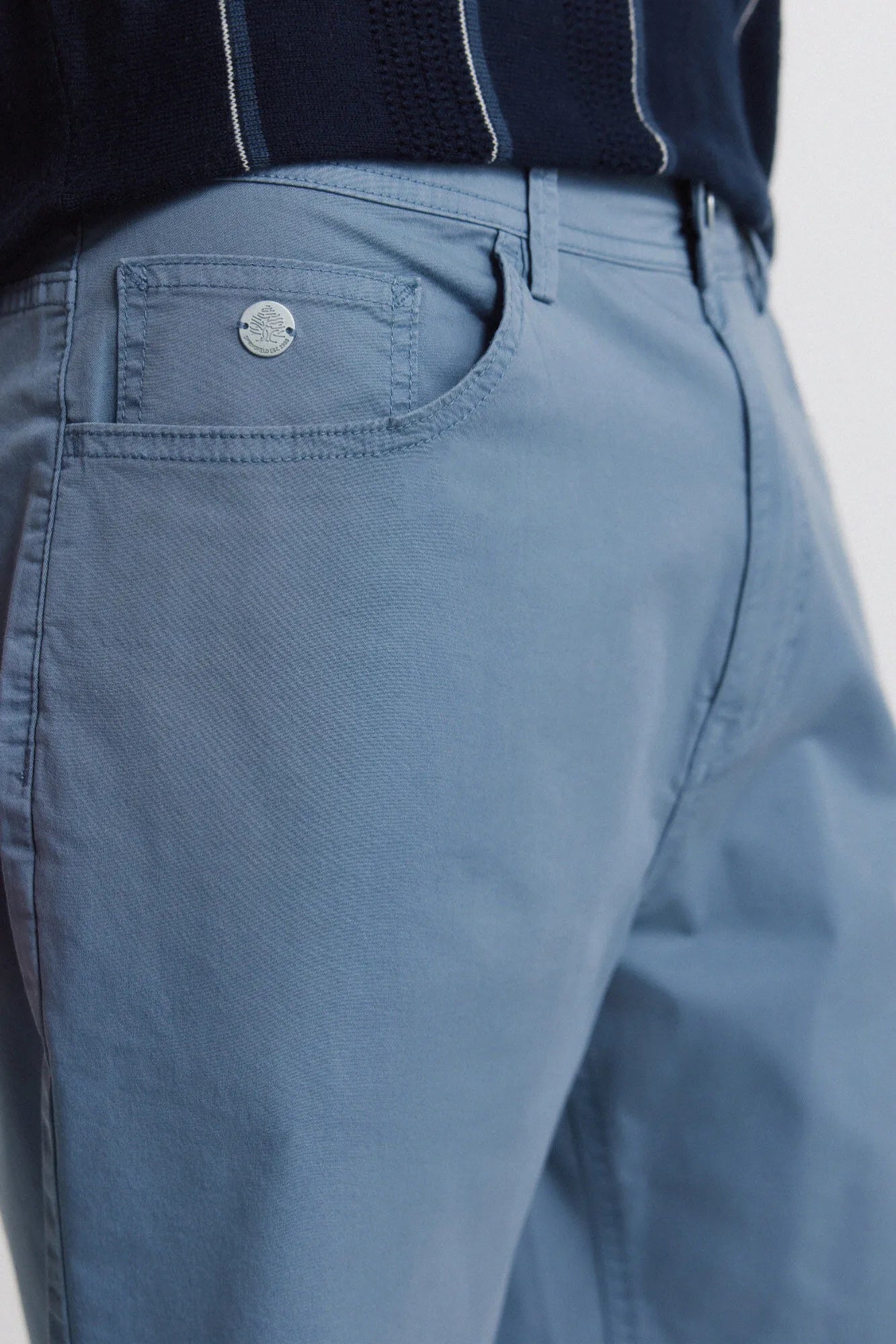 Springfield 0 Men Lightweight 5-Pocket Washed Regular Fit Bermuda Shorts SKU: 7133005_18 Image 04
