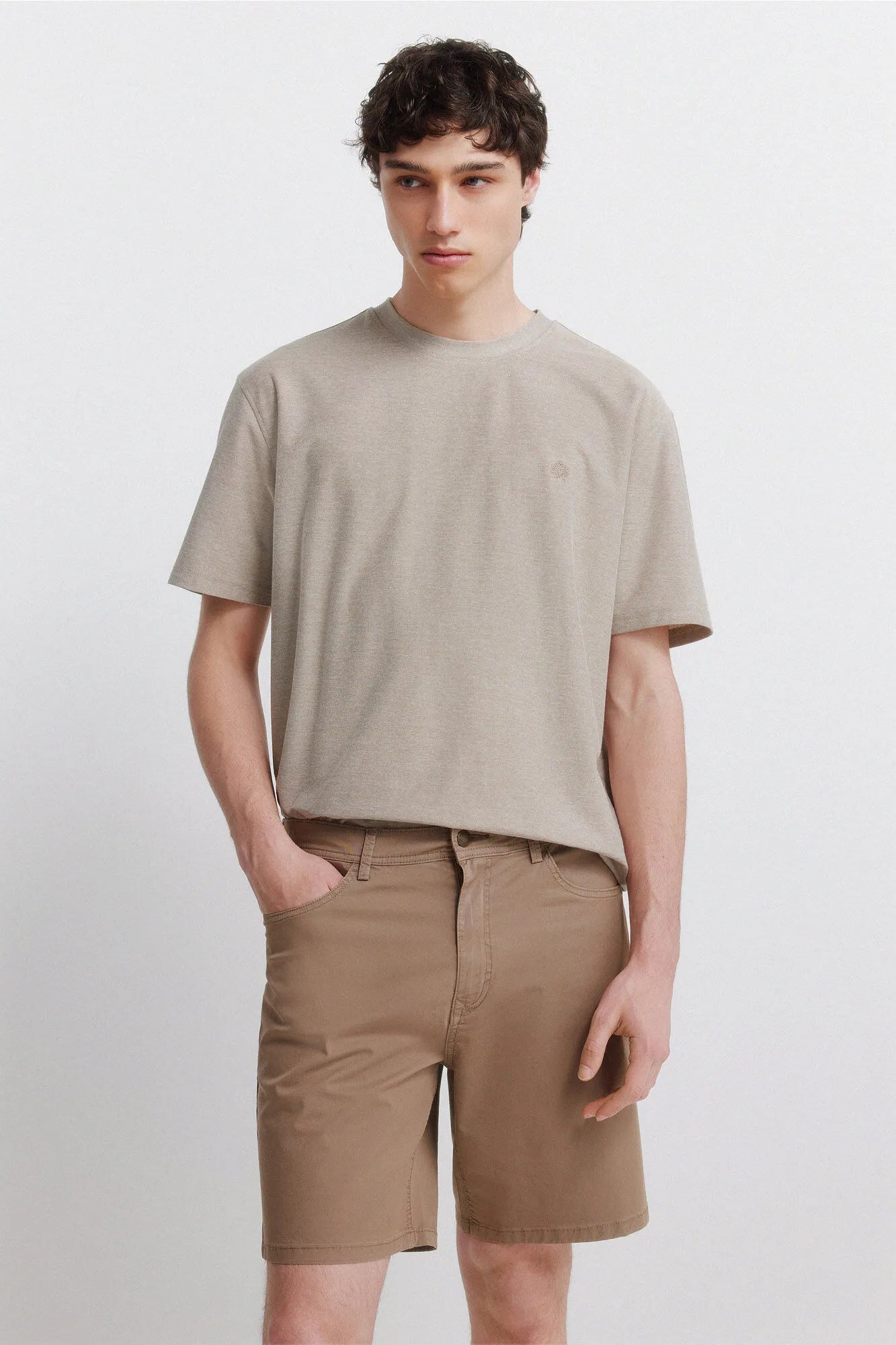 Springfield 0 Men Lightweight 5-Pocket Washed Regular Fit Bermuda Shorts SKU: 7133005_35 Image 03
