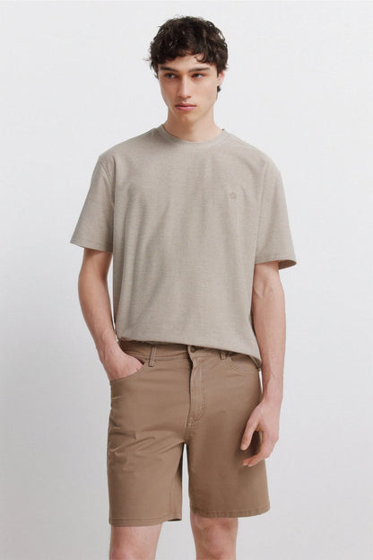 Springfield 0 Men Lightweight 5-Pocket Washed Regular Fit Bermuda Shorts SKU: 7133005_35 Image 03