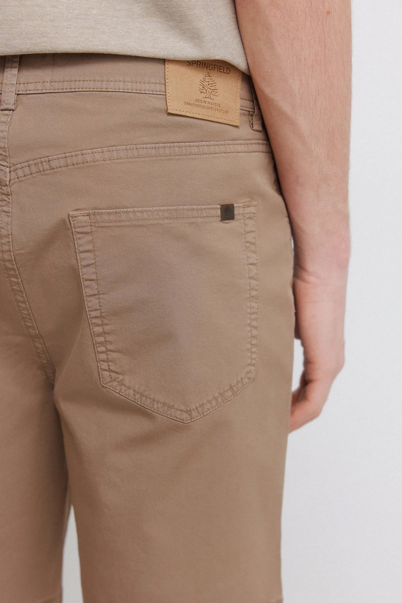 Springfield 0 Men Lightweight 5-Pocket Washed Regular Fit Bermuda Shorts SKU: 7133005_35 Image 05