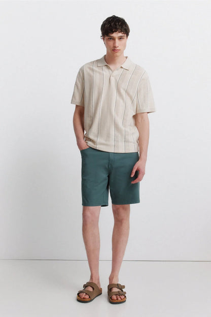 Springfield 0 Men Lightweight 5-Pocket Washed Regular Fit Bermuda Shorts SKU: 7133005_88 Image 01