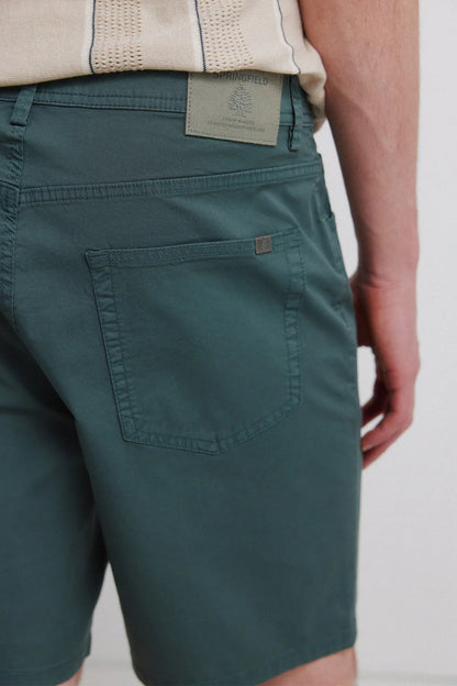 Springfield 0 Men Lightweight 5-Pocket Washed Regular Fit Bermuda Shorts SKU: 7133005_88 Image 06