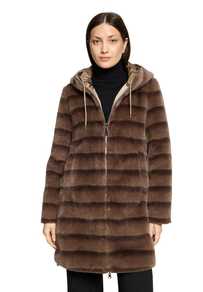 Betty Barclay Taupe/Brown Women Reversible Jacket SKU: 7153-1646_7872 Image 01