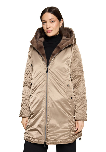 Betty Barclay Taupe/Brown Women Reversible Jacket SKU: 7153-1646_7872 Image 06