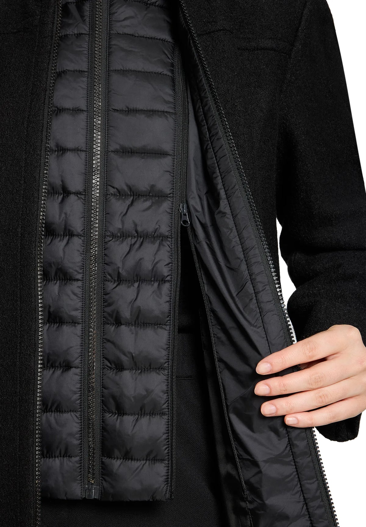 Betty Barclay Black Women Wool Coat SKU: 7157-1629_9045 Image 06