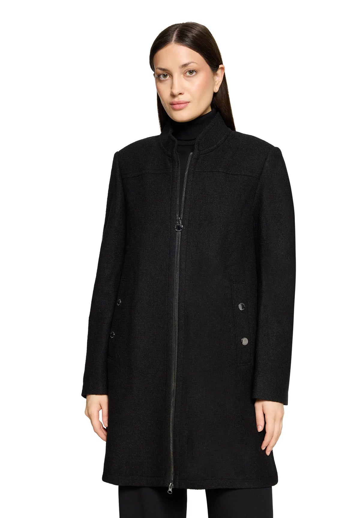 Betty Barclay Black Women Wool Coat SKU: 7157-1629_9045 Image 08