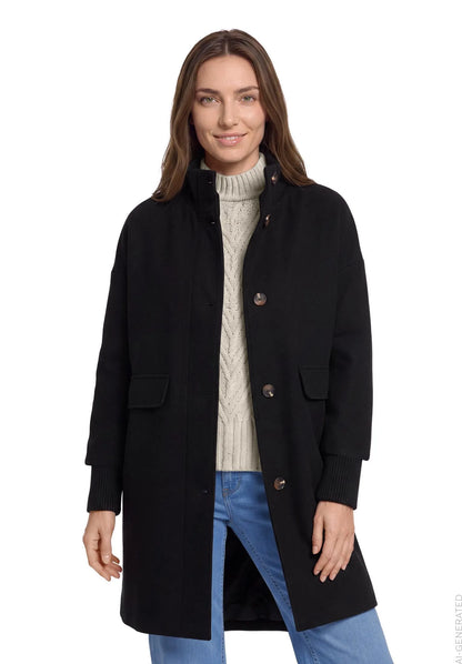 Betty Barclay Black Women Wool Coat SKU: 7183-1531_9045 Image 01