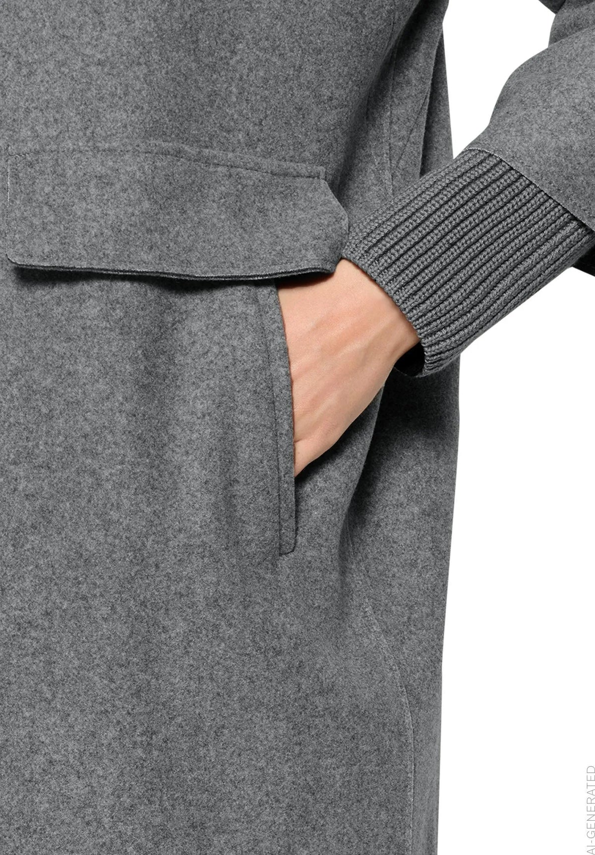 Betty Barclay Light Grey Melange Women Wool Coat SKU: 7183-1531_9709 Image 05
