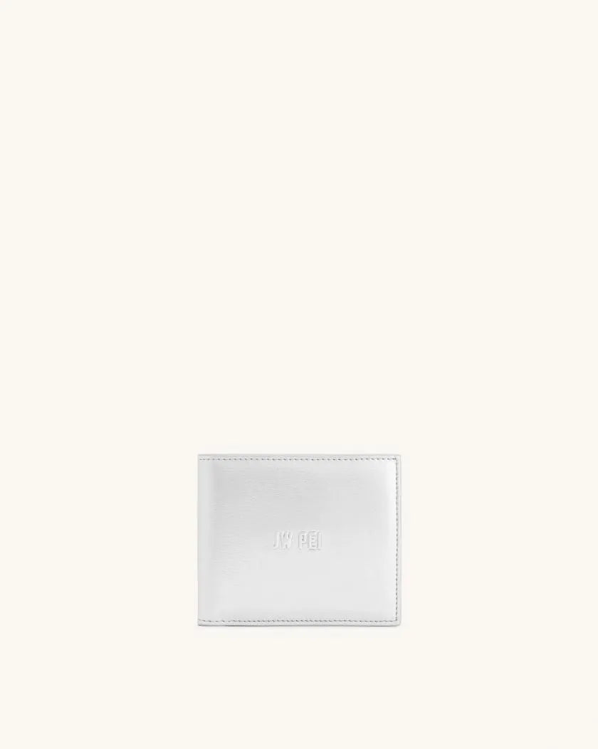 JW PEI Silver Women Afra Metallic Wallet - Silver SKU: 722-9_Silver Image 01